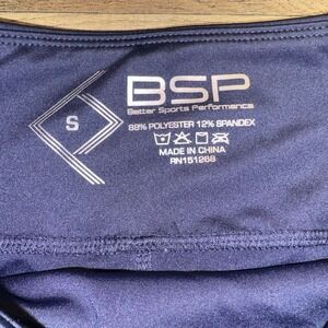 BSP Better Sports Performance Leggings Activewear Size Small Blue